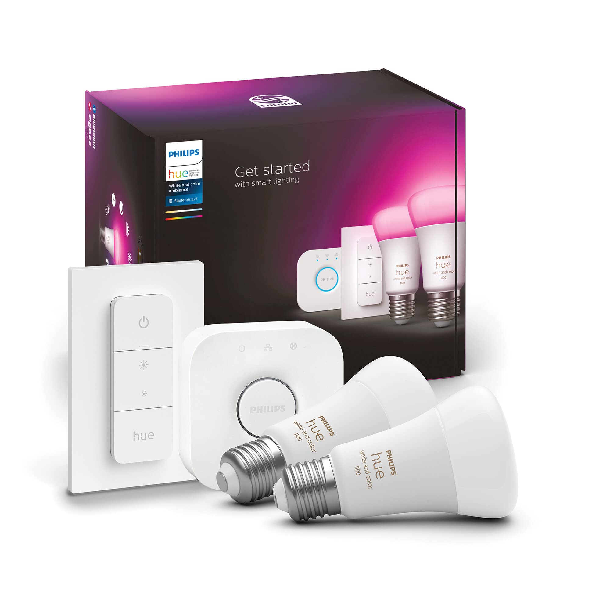 【セット販売】PHILIPS hue Philips Hue Akıllı Aydınlatma Led Ampul Başlangıç Kiti, 2'li E27